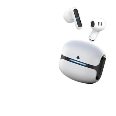 Trådløse øretelefoner Bluetooth 5.3 ENC støjreduktion lang batterilevetid IP65 Hvid