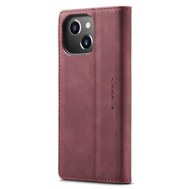 CASEME Retro tegnebog taske til iPhone 15 - rød
