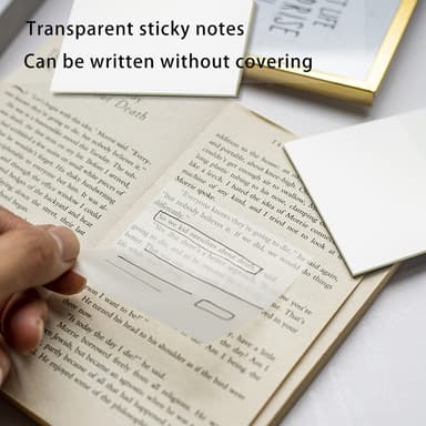 Gennemsigtige sticky notes 10-pak (500 ark) M
