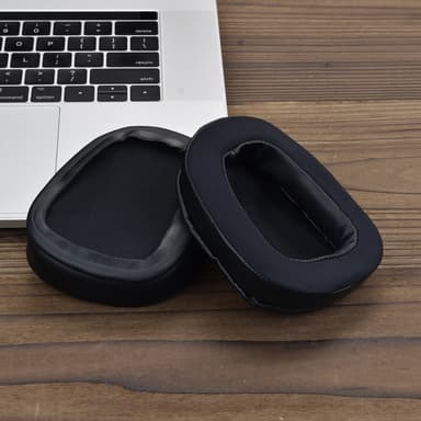 Erstatningsørepuder med Memory Foam ørepudebetræk til Logitech G633/G933 Sort