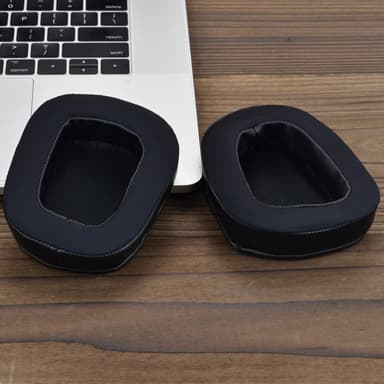 Erstatningsørepuder med Memory Foam ørepudebetræk til Logitech G633/G933 Sort
