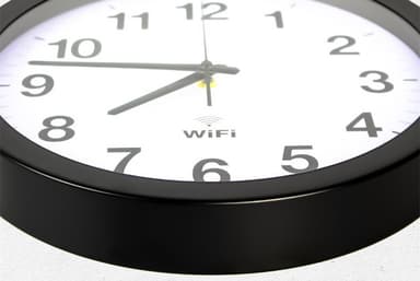 Smart WiFi automatisk tidssynkronisering Mute vægur Sort