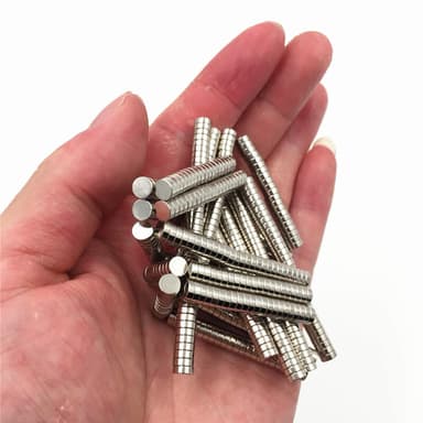 NdFeB magneter för kyl / kontor / whiteboard 100-pack Sølv D5