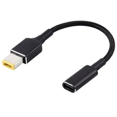 PD 100W 18.5-20V Square Pin til USB Type-C Adapter Lenovo