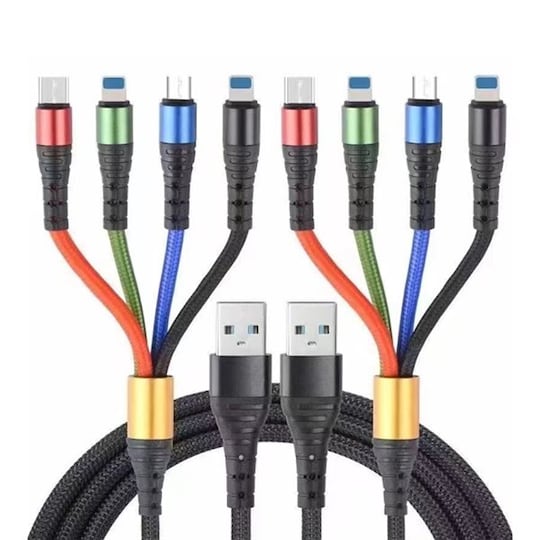 4i1 Laddkabel USB-C med Micro-USB,  USB-C och 2 lightning-uttag