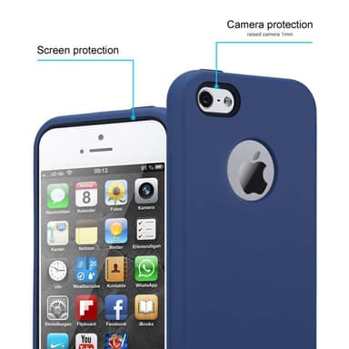 iPhone 5 / 5S / SE 2016 Case Etui Cover (Blå)