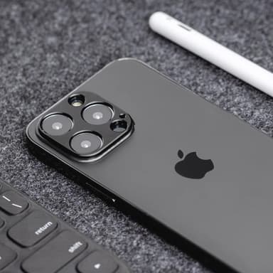 iPhone 13 Pro / 13 Pro Max linsebeskyttelse aluminiumslegering Sort