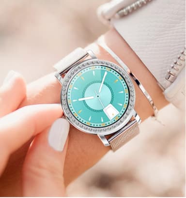 Smartwatch med blodtryk, puls, skridttæller Sølv