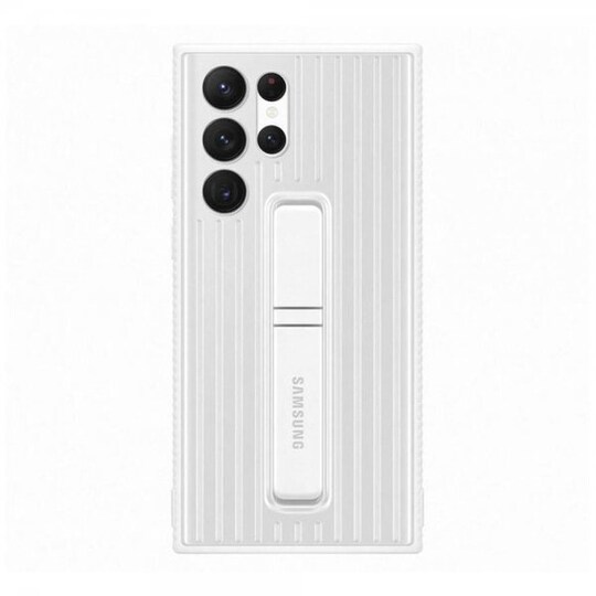 Samsung S22 beskyttende stander-cover (hvid)