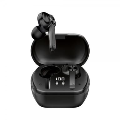 XQISIT Hörlurar TW300 True Wireless Earphones ANC Svart