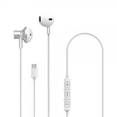 XQISIT Hörlurar USB-C Earphones Vit