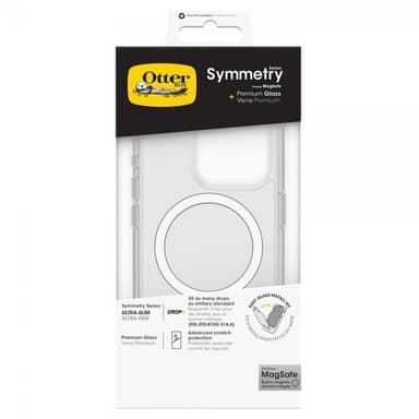 Otterbox iPhone 15 Pro Cover Skærmbeskytter Symmetry Clear MagSafe + Premium Glass
