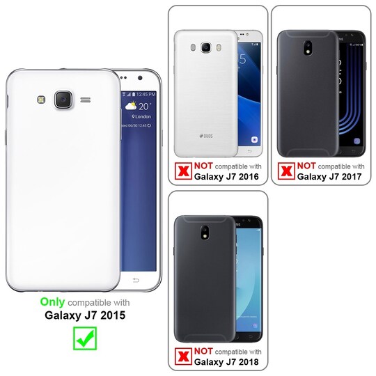 Samsung Galaxy J7 2015 Etui Case Cover (Sort)