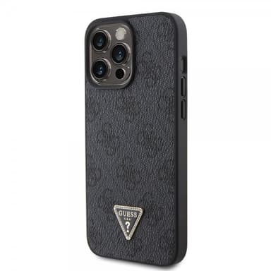 Guess iPhone 15 Pro Max Cover 4G Metal Triangle Strass Sort