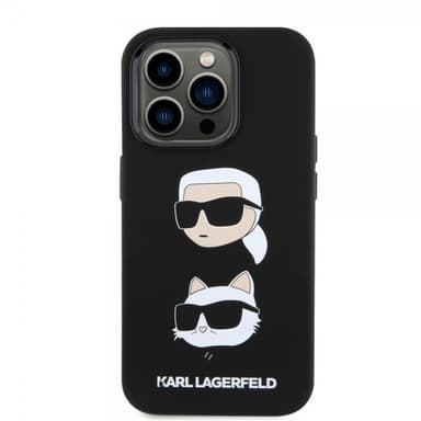 Karl Lagerfeld iPhone 15 Pro Cover Karl & Choupette Sort