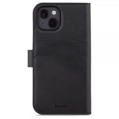 holdit iPhone 13/iPhone 14 Etui Wallet Case Magnet Plus Black
