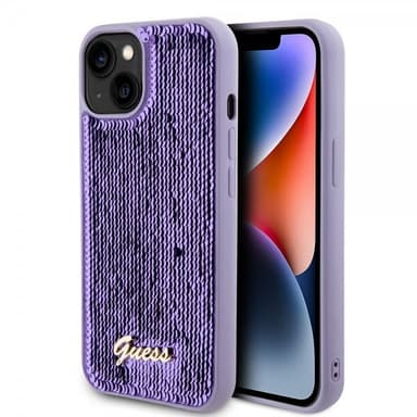 Guess iPhone 13 Cover Sequin Lilla