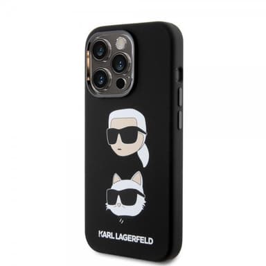 Karl Lagerfeld iPhone 15 Pro Cover Karl & Choupette Sort