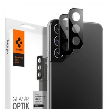 Spigen Samsung Galaxy S22/Galaxy S22 Plus Kameralinsebeskytter Glas.tR Optik 2-pack Sort