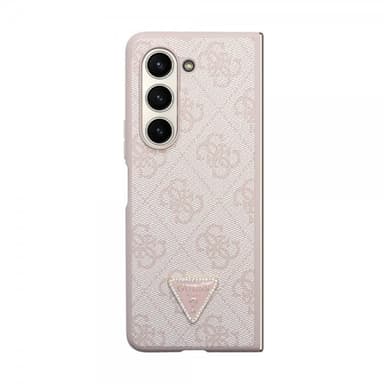 Guess Samsung Galaxy Z Fold 5 Cover 4G Metal Triangle Strass Lyserød