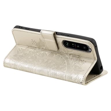 SKALO Sony Xperia 1 V Mandala Flip Cover - Guld