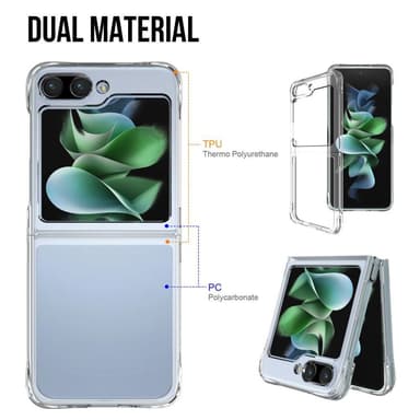 SKALO Samsung Z Flip5 TPU Clear Hybrid Cover - Gennemsigtig