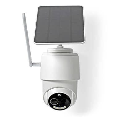Nedis SmartLife udendørskamera | 4G | Full HD 1080p | Pan tilt | IP65 | Cloud Storage (mulighed) / microSD (ikke inkluderet) | 5 V DC | Med bevægelsessensor | Nattesyn | Hvid
