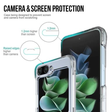 SKALO Samsung Z Flip5 TPU Clear Hybrid Cover - Gennemsigtig
