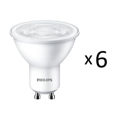 6-pak LED GU10 50W 345lm Varm hvid