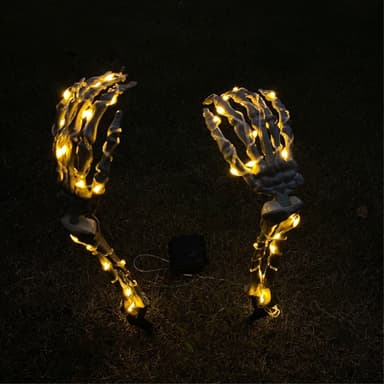Halloween LED Lys Glødende Skelet Dekoration Lysende Arm - 1 stk