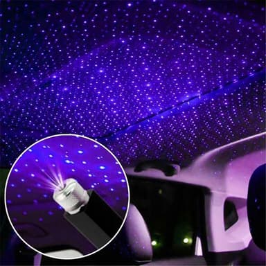 USB Skylight Projektorlys Bilsoveværelsesloft Starlight-projektor - Blå/Lilla Lys