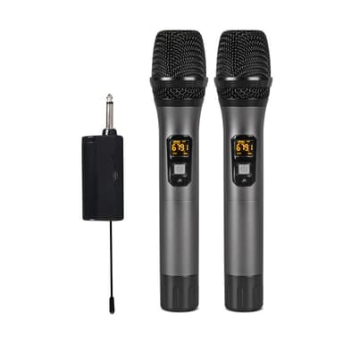 2-pak trådløs mikrofon Bluetooth rumklang med Android-portkabel MultiColor