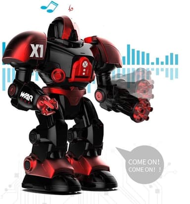 Radio-controlled Robot that shoots foam discs + dances and sings