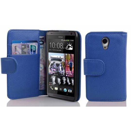 HTC Desire 700 Pungetui Cover Case (Blå)