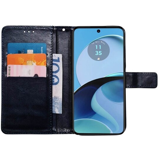 Wallet cover 3-kort Motorola Moto G14 - Mørkeblå