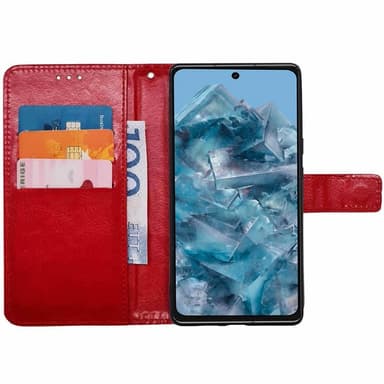 Wallet cover 3-kort Google Pixel 8 Pro - Rød