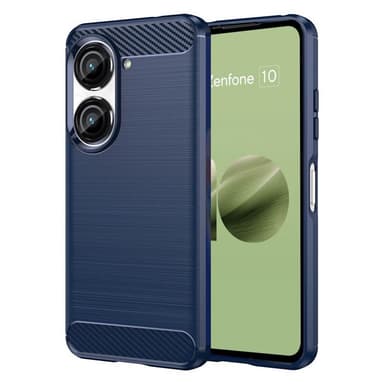 Børstet silikone cover Asus Zenfone 10 - Blå
