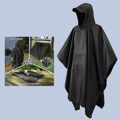 INF Multifunktionel regnponcho med hætte / camping presenning / shelter til vandrecamping Farve