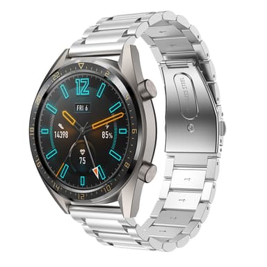 INF Urremme i rustfrit stål til 22 mm/46 mm Huawei Watch GT4 45 mm/Watch 4 Pro Sølv