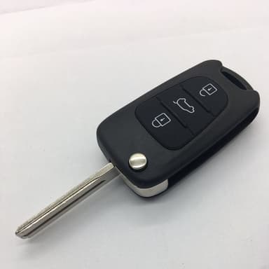 INF 3-knaps sammenklappelig bilnøgleskal til HYUNDAI Kia Sort