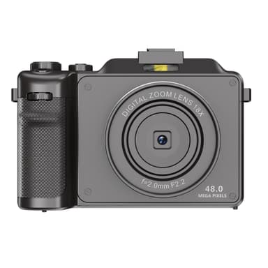 Digitalkamera 4K/48MP/18X digital zoom/autofokus/dobbeltkamera med 32GB TF-kort Grå