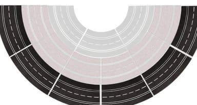 Carrera 20573 - Drej 3/30° - 6 stk