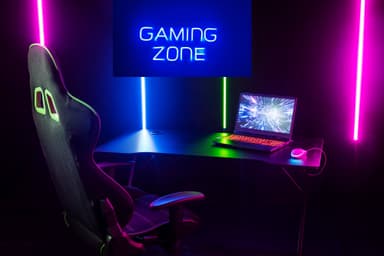 Neon LED-skilt ""Gaming Zone"" - 50x23 cm - Fuldt RGB med touch fjernbetjening
