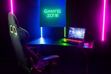 Neon LED-skilt ""Gaming Zone"" - 50x23 cm - Fuldt RGB med touch fjernbetjening