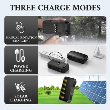 Kraftfuld powerbank på 40.000 mAh med solpanel og håndtag
