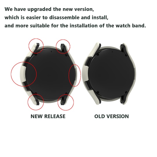 Beskyttelsescover til Samsung Galaxy Watch 5 Pro 45 mm Hvid