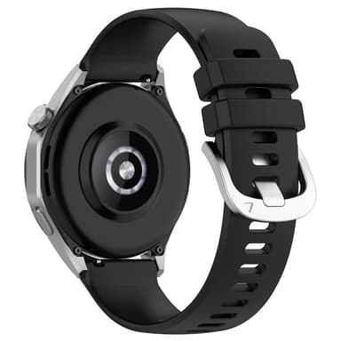INF 22 mm silikone urrem til Huawei Watch GT 4 46mm/Samsung Galaxy Watch3 45mm Sort