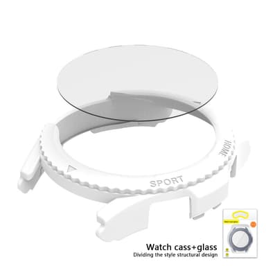 Etui og skærmbeskytter til Samsung Galaxy Watch 4 Classic 42mm Hvid