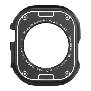 Beskyttende silikone etui til Apple Watch Series 8 (49 mm) Sort