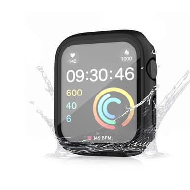 INF 2-Pack vandtæt etui til Apple Watch iWatch 9/8/7/6/5/4 IPX8 sort 44 mm